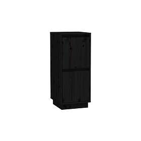 Skänk svart 31,5x34x75 cm massiv furu Svart 813388