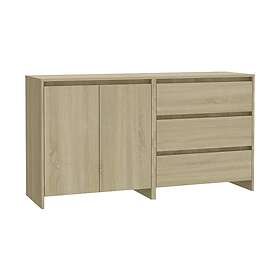 Skänk 2 delar sonoma-ek konstruerat trä Ek 3098059