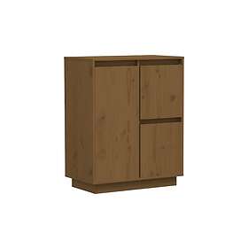 Skänk honungsbrun 60x34x75 cm massiv furu Brun 813393
