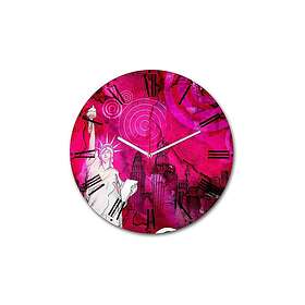 Dekorativ MDF Vegg-klokke 30 cm Flerfärgad 238HMA6108