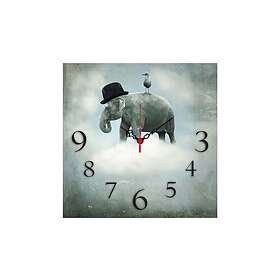 Dekorativ MDF Vegg-klokke 40x40 cm Flerfärgad 238HMA3179