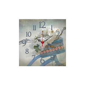 Dekorativ MDF Vegg-klokke 40x40 cm Flerfärgad 238HMA3198