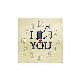 Dekorativ MDF Vegg-klokke 40x40 cm Flerfärgad 238HMA3150