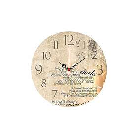 Dekorativ MDF Vegg-klokke 40 cm Flerfärgad 238HMA3112