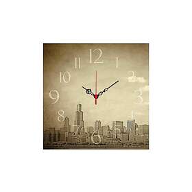 Dekorativ MDF Vegg-klokke 40x40 cm Flerfärgad 238HMA3177