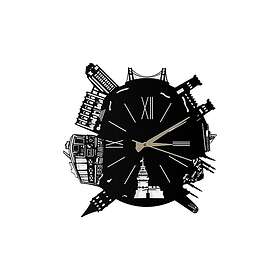 Dekorativ Metallväggklocka Svart 826PIR2080