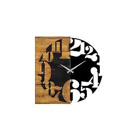 Wooden Clock 3 Sort/Valnöt 539TNL1103