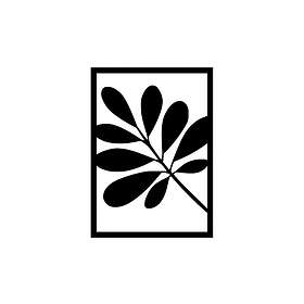 Leaf 2 Väggdekor Svart 891TNL1904
