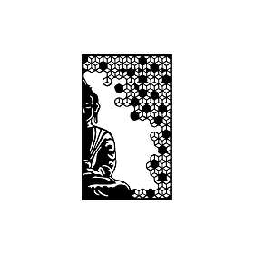 Buddha And Peace Väggdekor Svart 891TNL2005