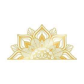 Mandalas 1 Väggdekor Guld 891TNL2035