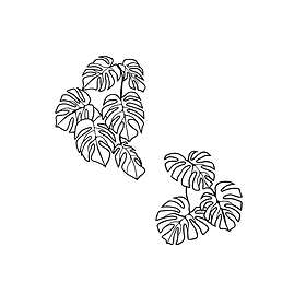 Spirit Leaf Väggdekor Svart 279ENZ1329