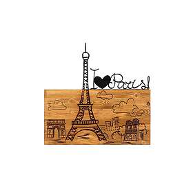 I Love You Paris Väggdekor Sort/Valnöt 279ENZ1803