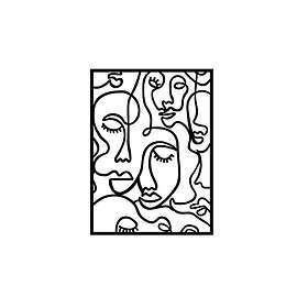 Faces 2 Väggdekor Svart 891TNL2072