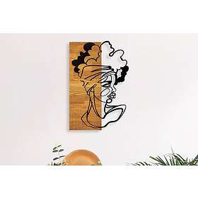 African Woman 3 Väggdekor Sort/Ljus Valnöt 899SKL2223