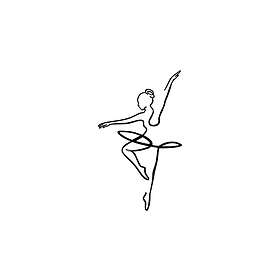 Ballerina 1 Väggdekor Svart 891TNL1973