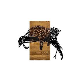 Leopard Väggdekor Sort/Valnöt 899SKL2182