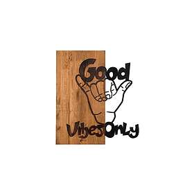 Good Vibes Väggdekor Sort/Valnöt 279ENZ1802