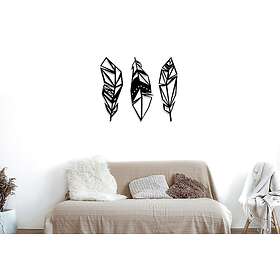 Feather Metal Decor Väggdekor Svart 279ENZ1111