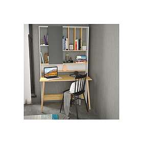 Andifli Skrivebord 60x196,6x120 cm med oppbevaring Vit 322RTC1319