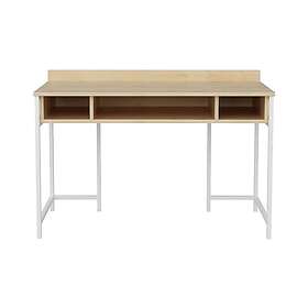 Malem Skrivebord 60x74,8x120 cm med oppbevaring Vit 322RTC1414