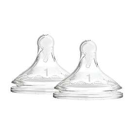 Dr Brown's Level 1 Wide-Neck Silicone Options Nipple 2-pack