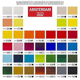 Amsterdam Akrylfärgsset 20 ml - 72 tuber