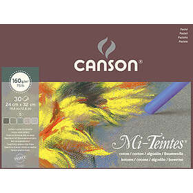 Canson Mi-Teintes Pastellpapper 160g 24x32 cm Grå nyanser