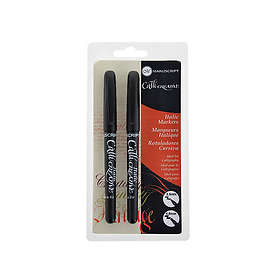 Manuscript Kalligrafimarker Svart 2-pack Italic, Medium & Extra Broad
