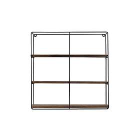 Apricus Vegghylle 60x15 cm 3 Hyllor Sort/Mörkbrun 491CRT1111