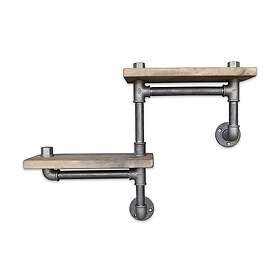 Evila Vegghylle Rör/Trä Tre/Svart 792EVL1828