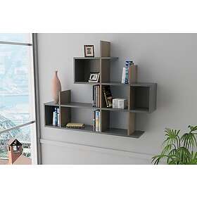 Keachi Vegghylle 129x22 cm Antracit/Mörkbrun 492LGM1102