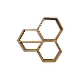 Evila Vegghylle 3 Hexagoner Trä 792EVL2668