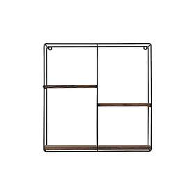 Siringo Vegghylle 60x15 cm 3 Hyllor Sort/Mörkbrun 491CRT1110