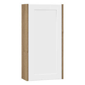 Dansani You Classic väggskåp, 40x80 cm, vänster, natur ek/matt vit