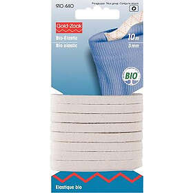 Gold-Zack Bio-Resår 5 mm naturlig vit 10 m