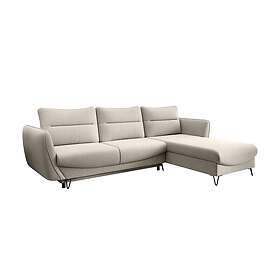 Lence Sovesofa m. Sjeselong Förvaring Hvit/Beige CO-SIL-RT-22IN