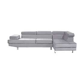 Norreia 5-sits Hörnbäddsoffa Venstre Sammet/Grå 231765