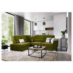 Sajmon Sovesofa m. Sjeselong 3-sits Grön CO-SIB-LT-33LO