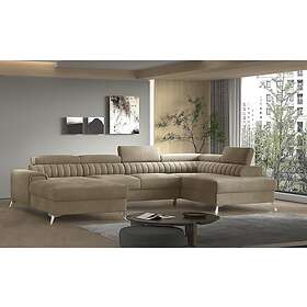 Kamran Sovesofa m. Sjeselong och Sjeselong med oppbevaring Beige CO-LAC-RT-22REK