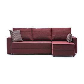 Highbank Sovesofa m. Sjeselong 4-sits 200x150 Röd 825BLC2599