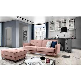 Katsuya Sovesofa 3-sits Ljusrosa SO-BEL-63MO