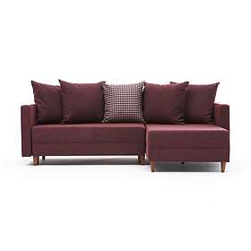 Aydama Sovesofa m. Sjeselong 4-sits 192x135 Röd 825BLC1722