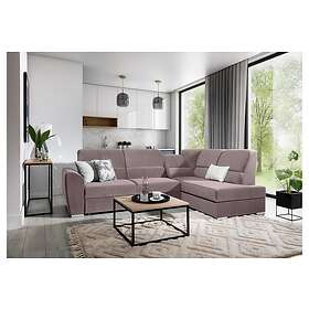 Sajmon Sovesofa m. Sjeselong 3-sits Mörkbrun CO-SIB-RT-24LO