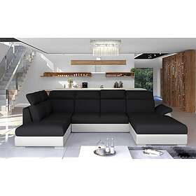 Zoana Sovesofa med Dobbeltsjeselong Sort/Vit Evl_23