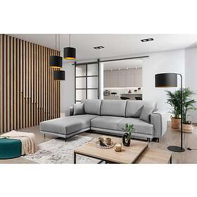 Hopland 3-sits Sovesofa m. Sjeselong med oppbevaring Grå CO-DAL-LT-03NU