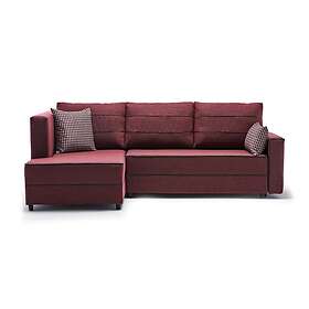 Highbank Sovesofa m. Sjeselong 4-sits 200x150 Röd 825BLC2601