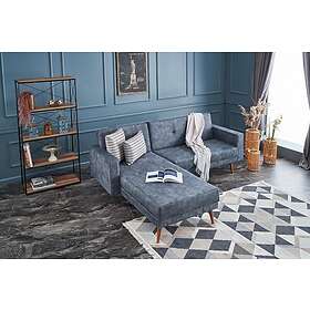 Belgium Sovesofa med Sjeselong Venstre Antracit/Natur 825BLC2563