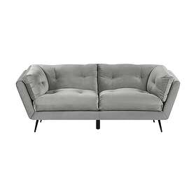 Lenvik 3-sits Sofa Sammet/Grå 231730
