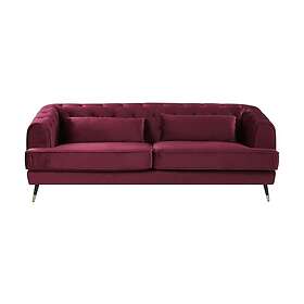 Slettan 3-sits Sofa Sammet/Mörkröd 234042
