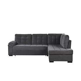 Hagshult 4-sits Hörnbäddsoffa Venstre Sammet/Grå 250832